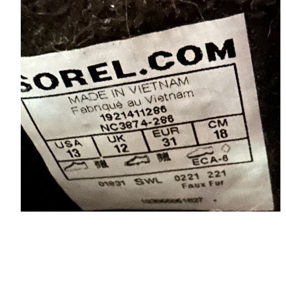 Sorel Kids Whitney II Strap Waterproof Snow Boots – Tan – Size 13 Winter Gear - Picture 8 of 9